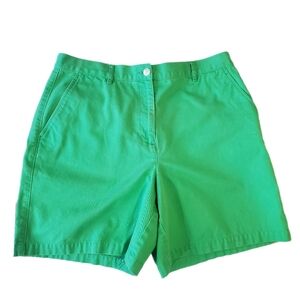 Lauren Ralph Lauren Green Khaki Shorts Women's Size 12 -  100% Cotton EUC